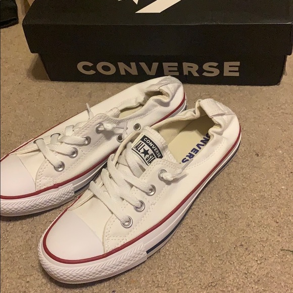 white converse scrunch back